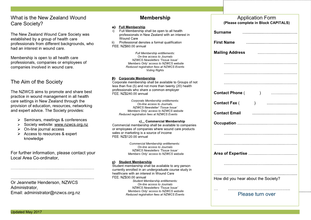 What Is the New Zealand Wound Care Society?