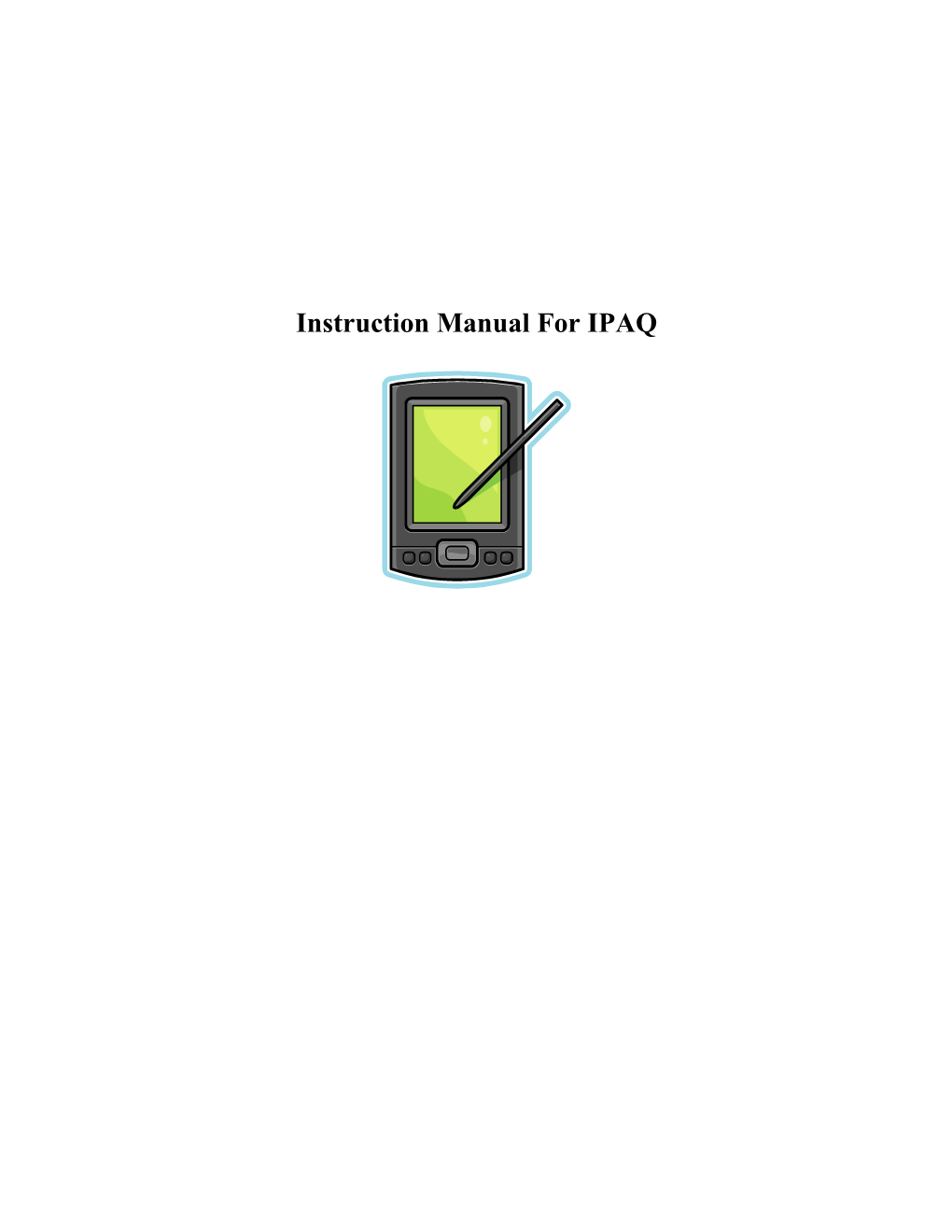 Instruction Manual for IPAQ