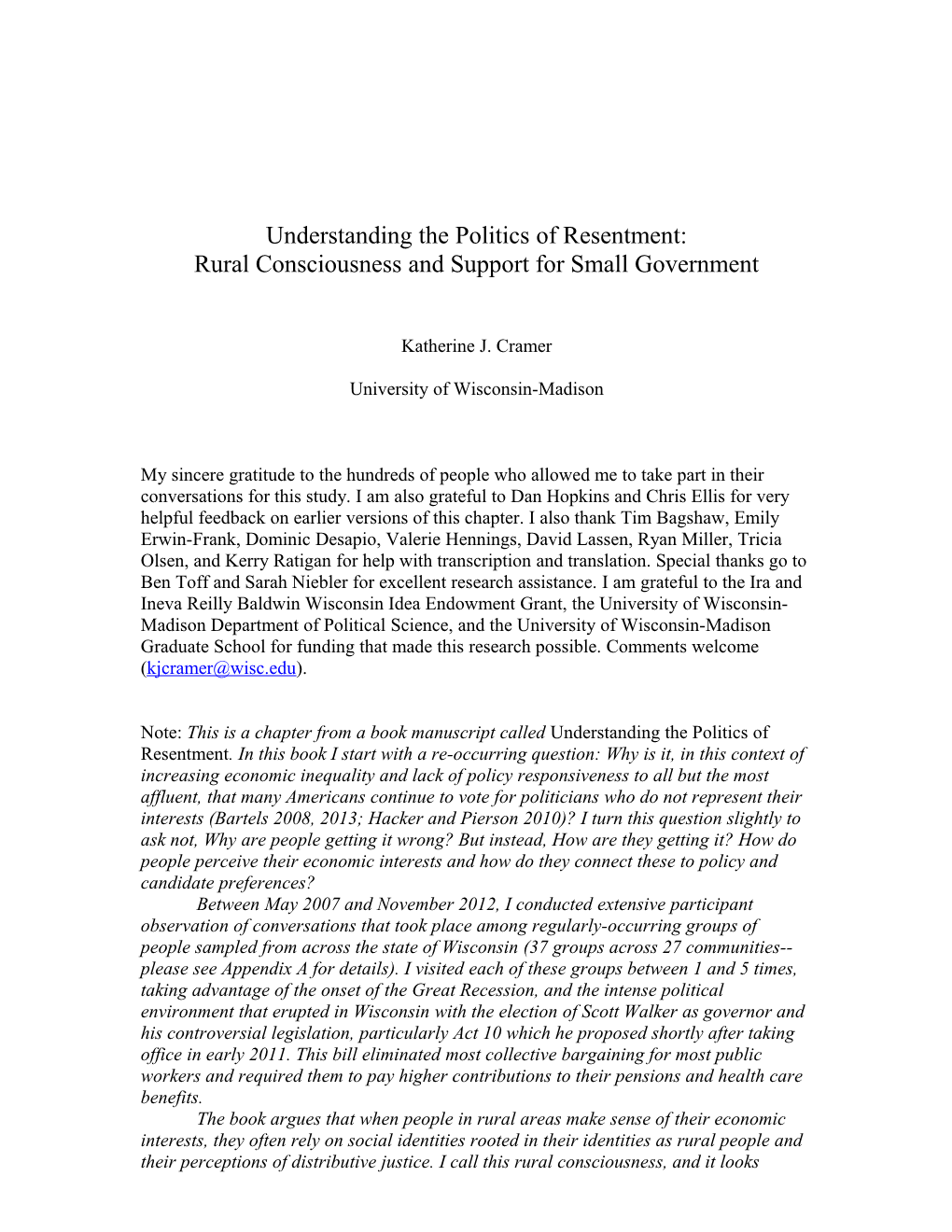 Understanding the Politics of Resentment