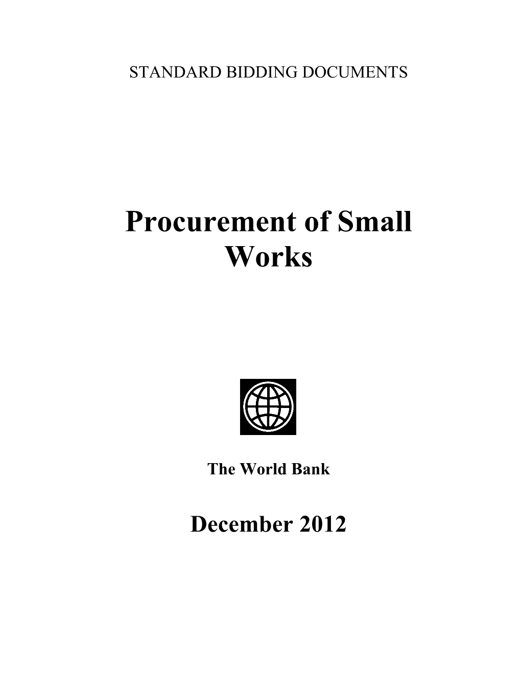 Procurement of Small Works