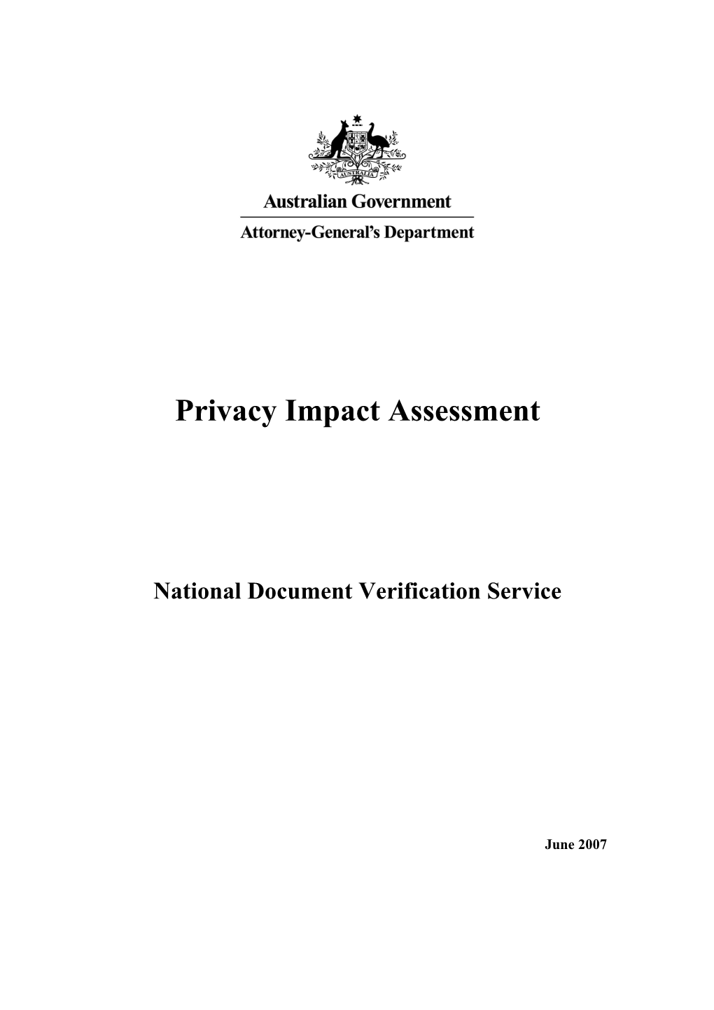 National DVS Privacy Impact Assessment