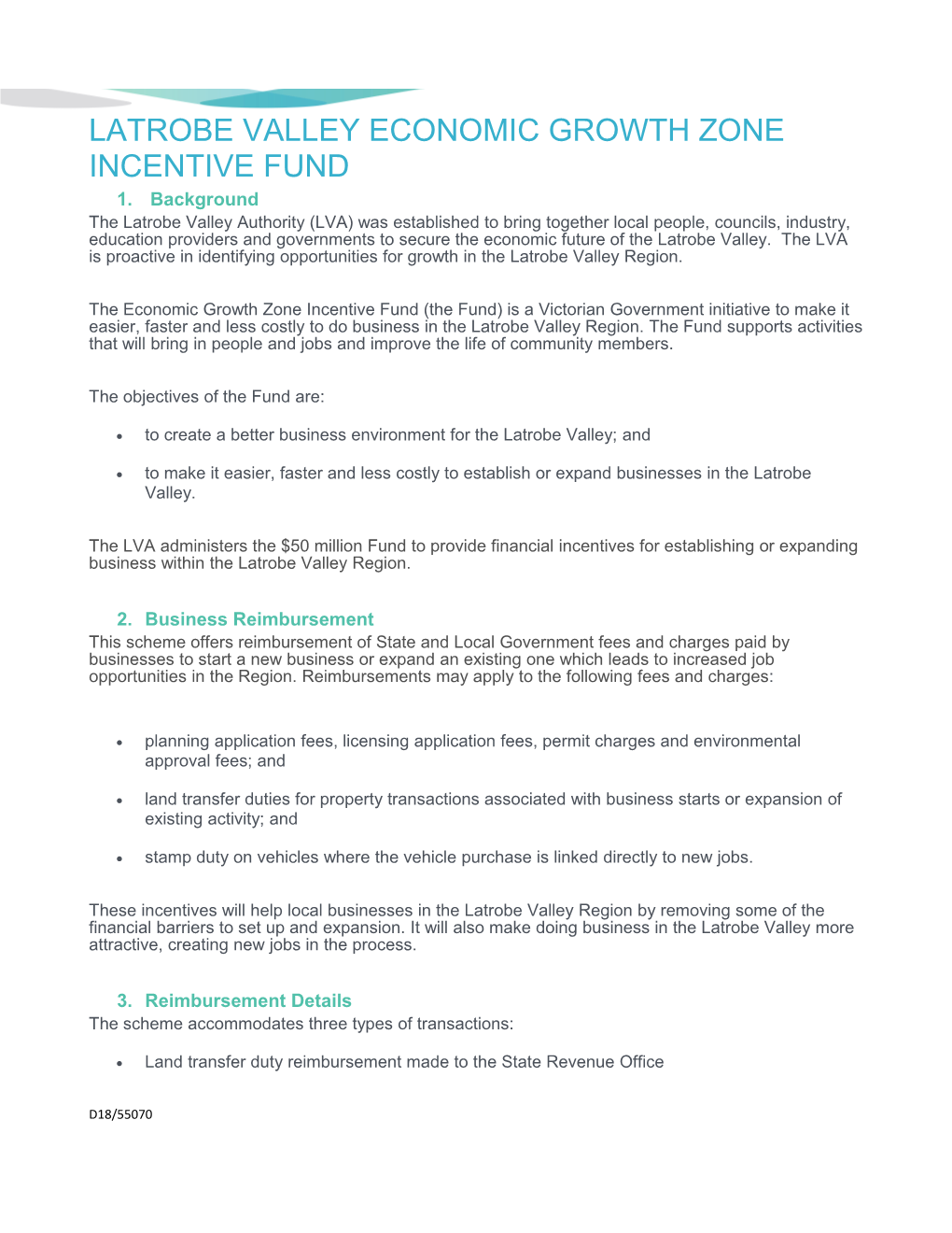 Latrobe Valley Economic Growth Zone Incentive Fund