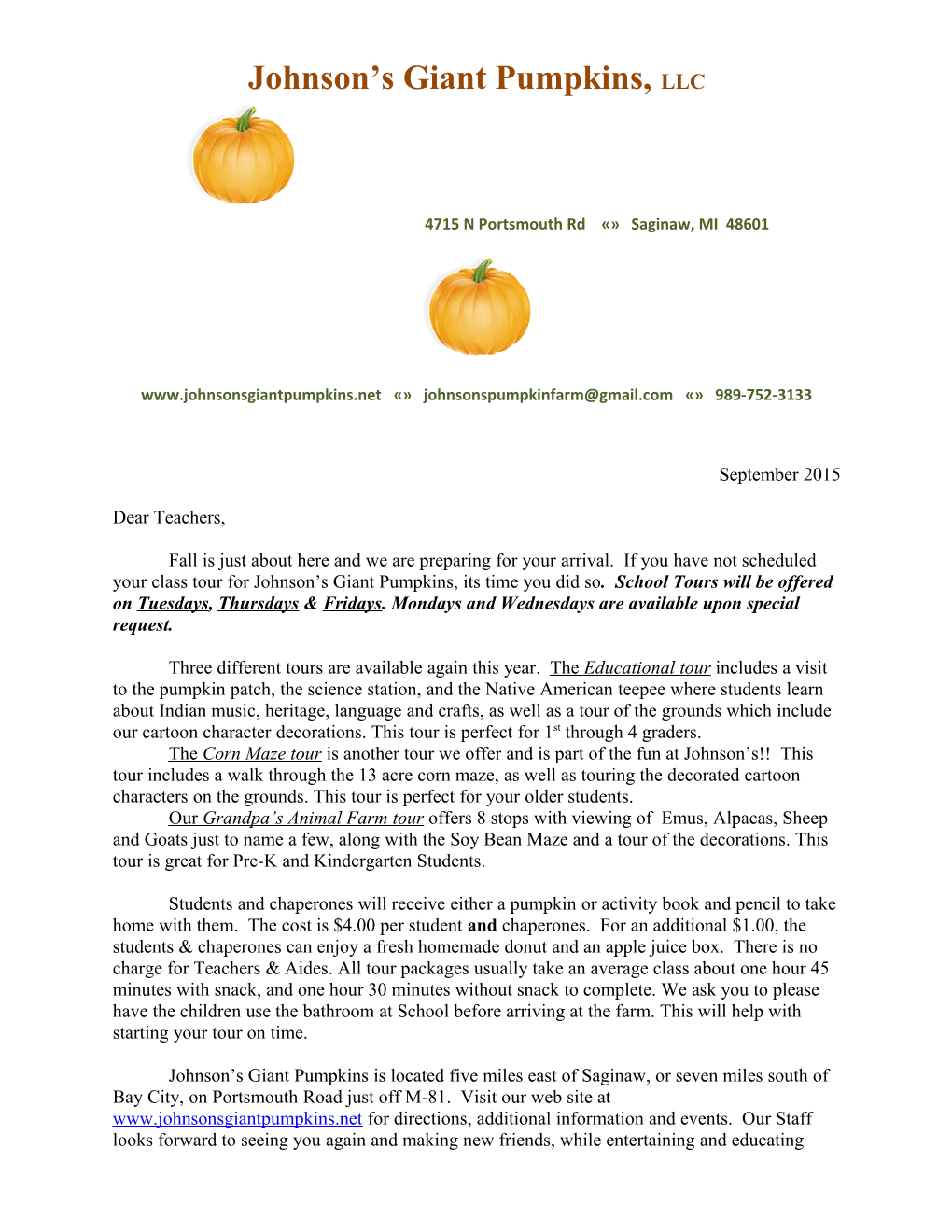 Johnson S Giant Pumpkins, LLC
