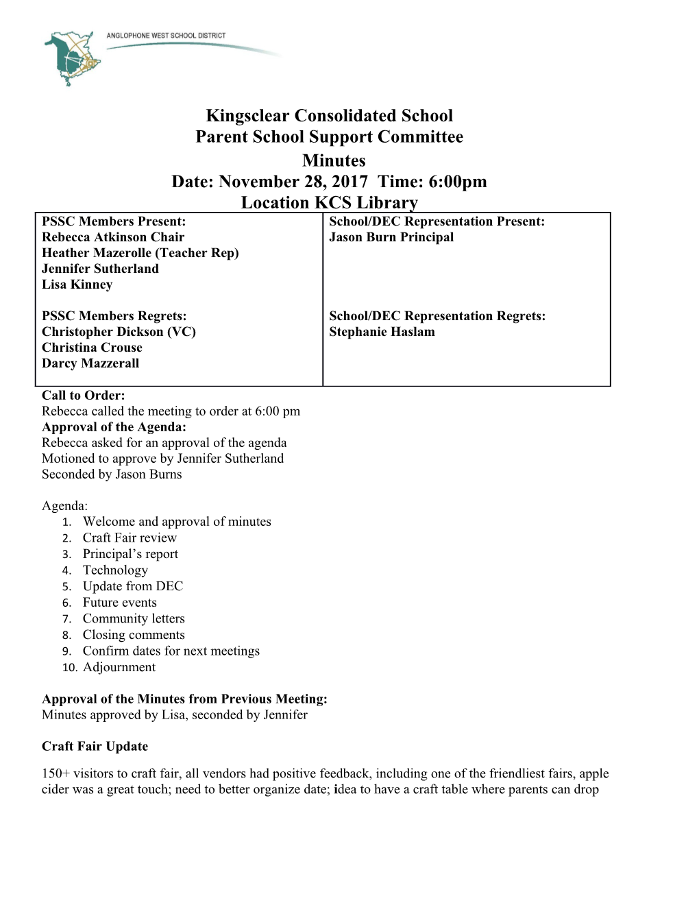 Parent School Support Committee