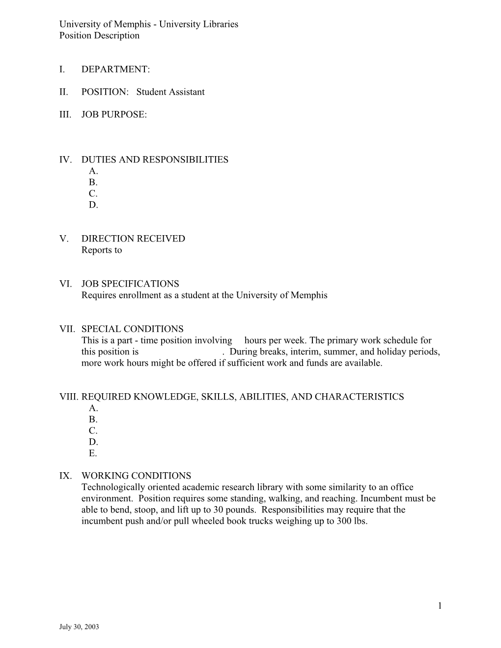 Student JD Template