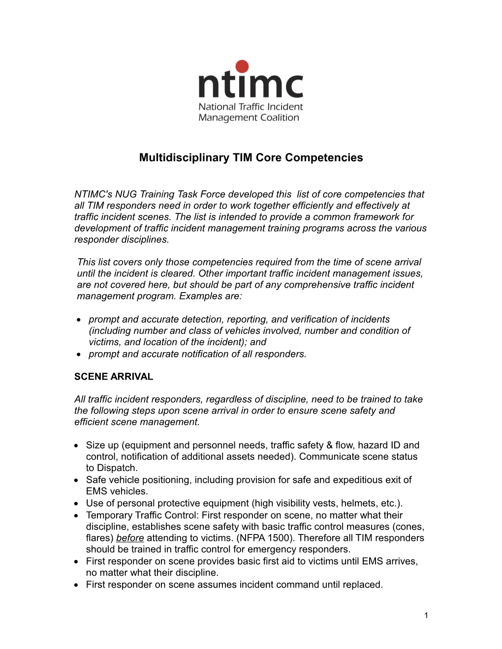 Multidisciplinary Core Competencies