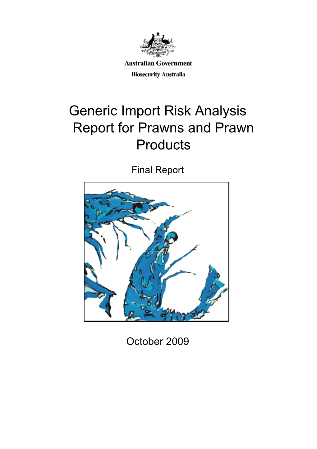 Generic Import Risk Analysis Report For Prawns And Prawn Products