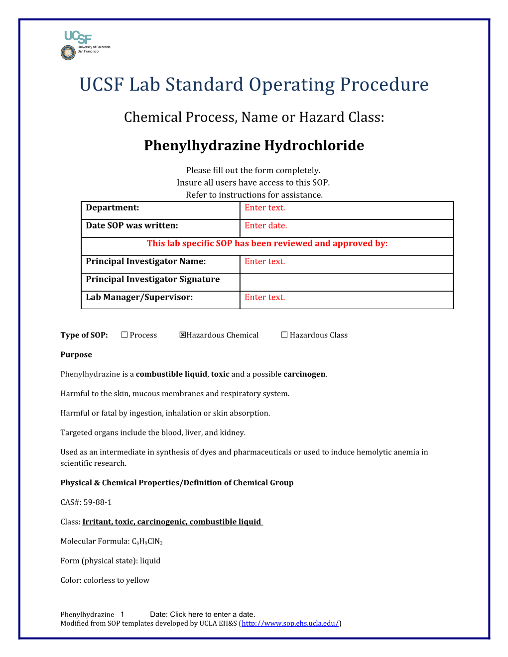 UCSF Lab Standard Operating Procedure s42