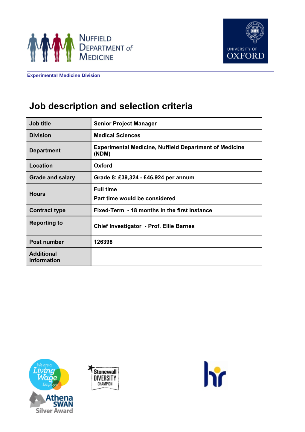 Job Description and Person Specificationselection Criteria s11