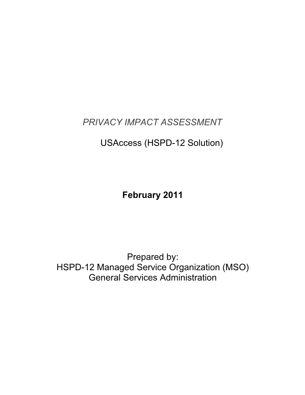HSPD-12 Managed Service Organization (MSO)