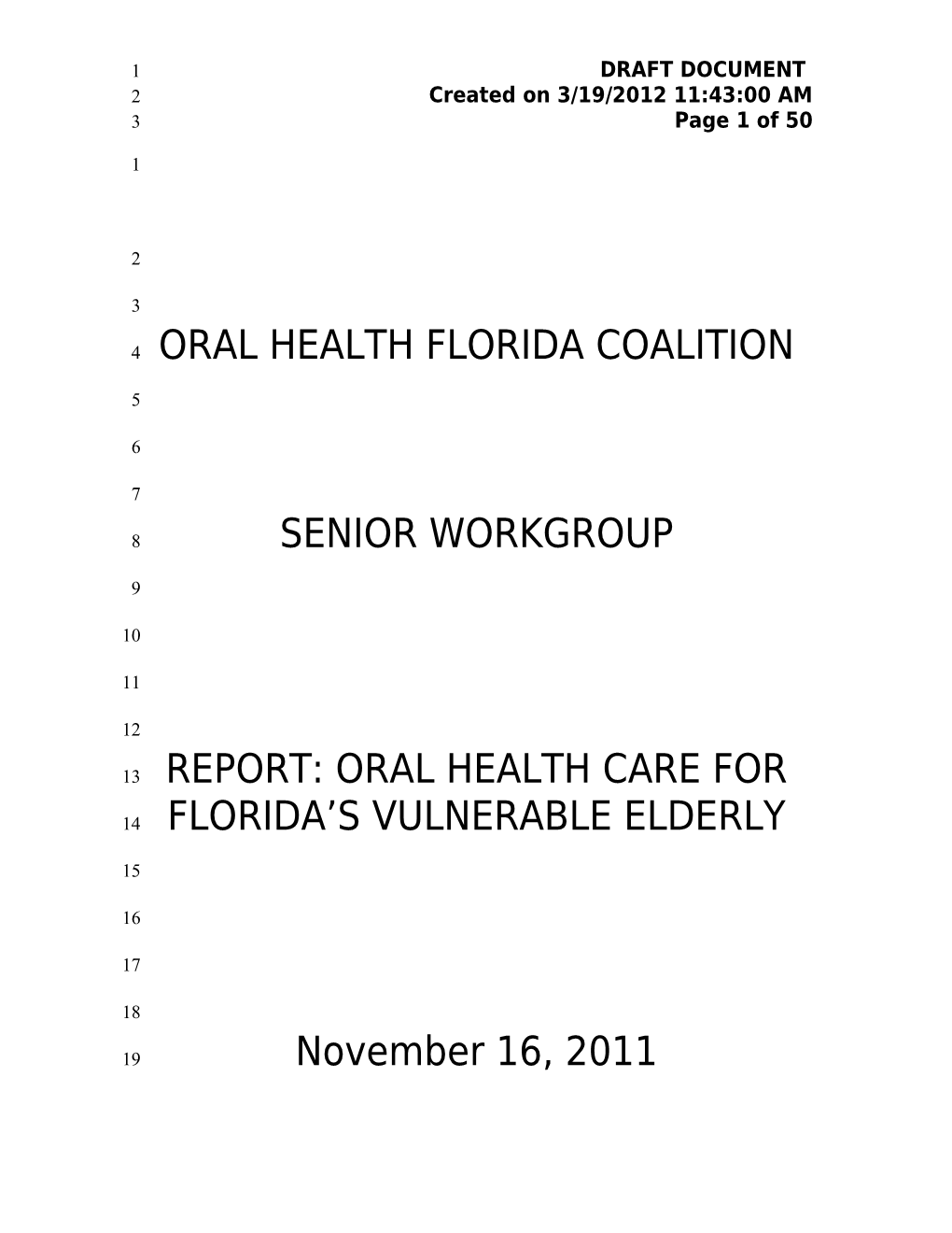 Oral Health Florida Coalition