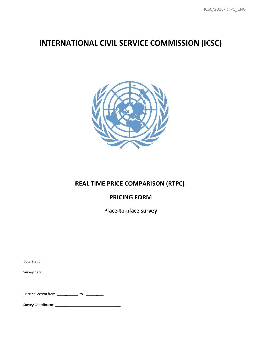 International Civil Service Commission (Icsc)