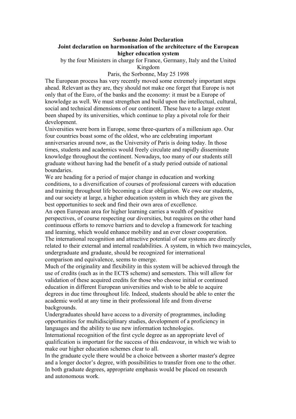 Sorbonne Joint Declaration