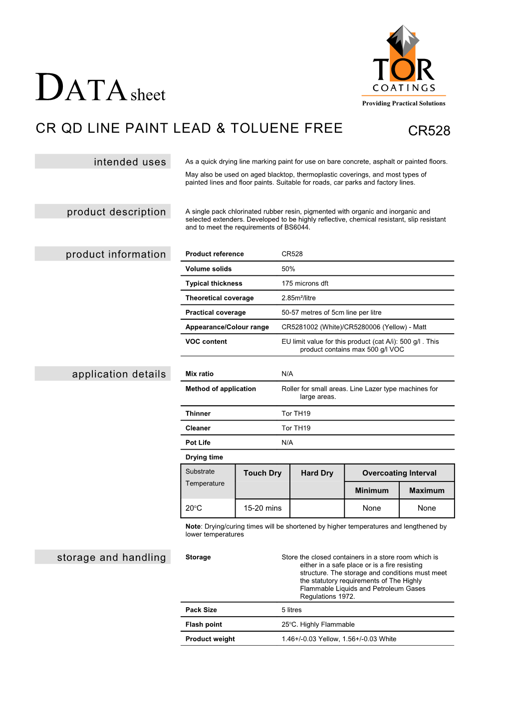 CR QD Line Marking Paint