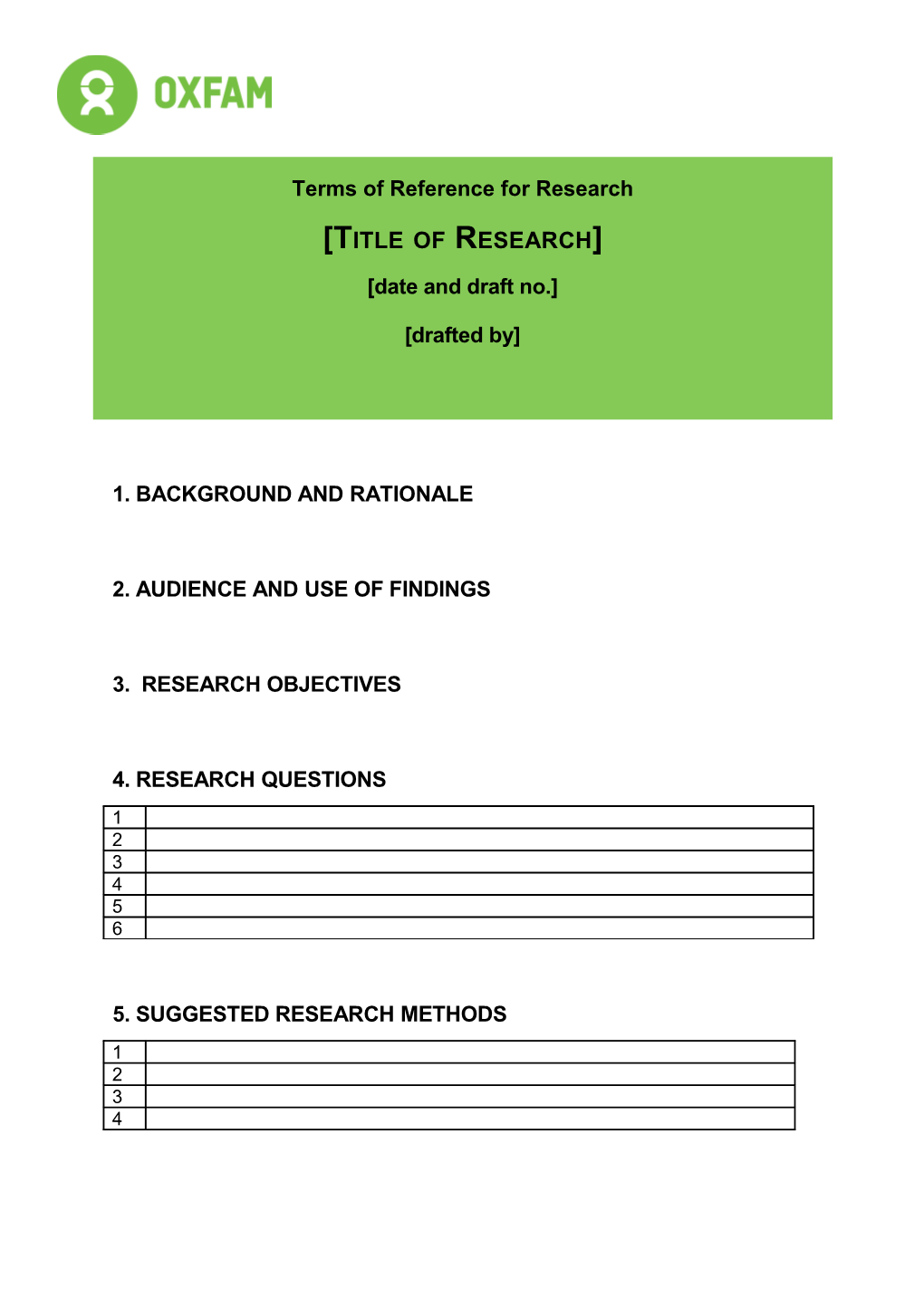 2. Audience and Use of Findings