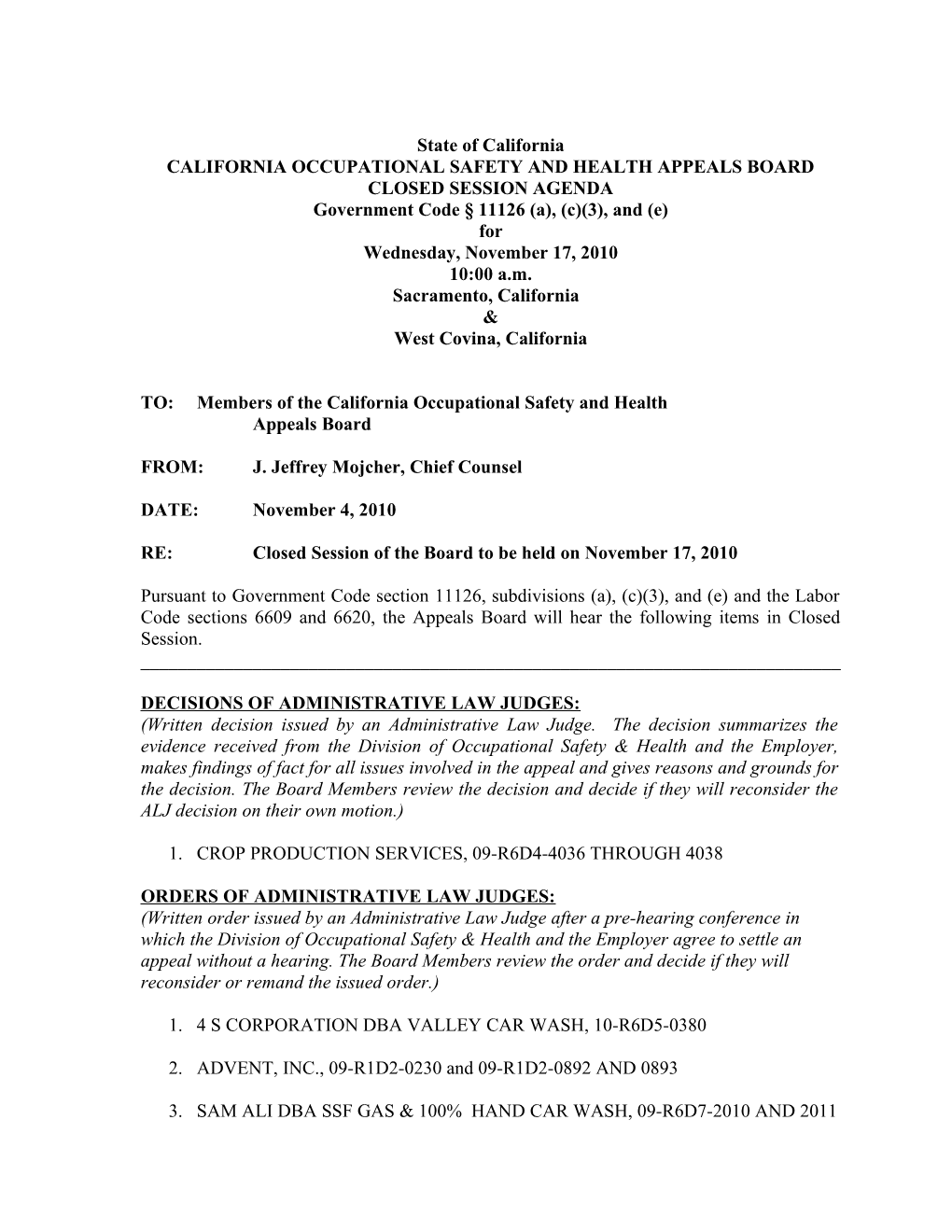 California Occupational Safety & Health Appeals Board s5