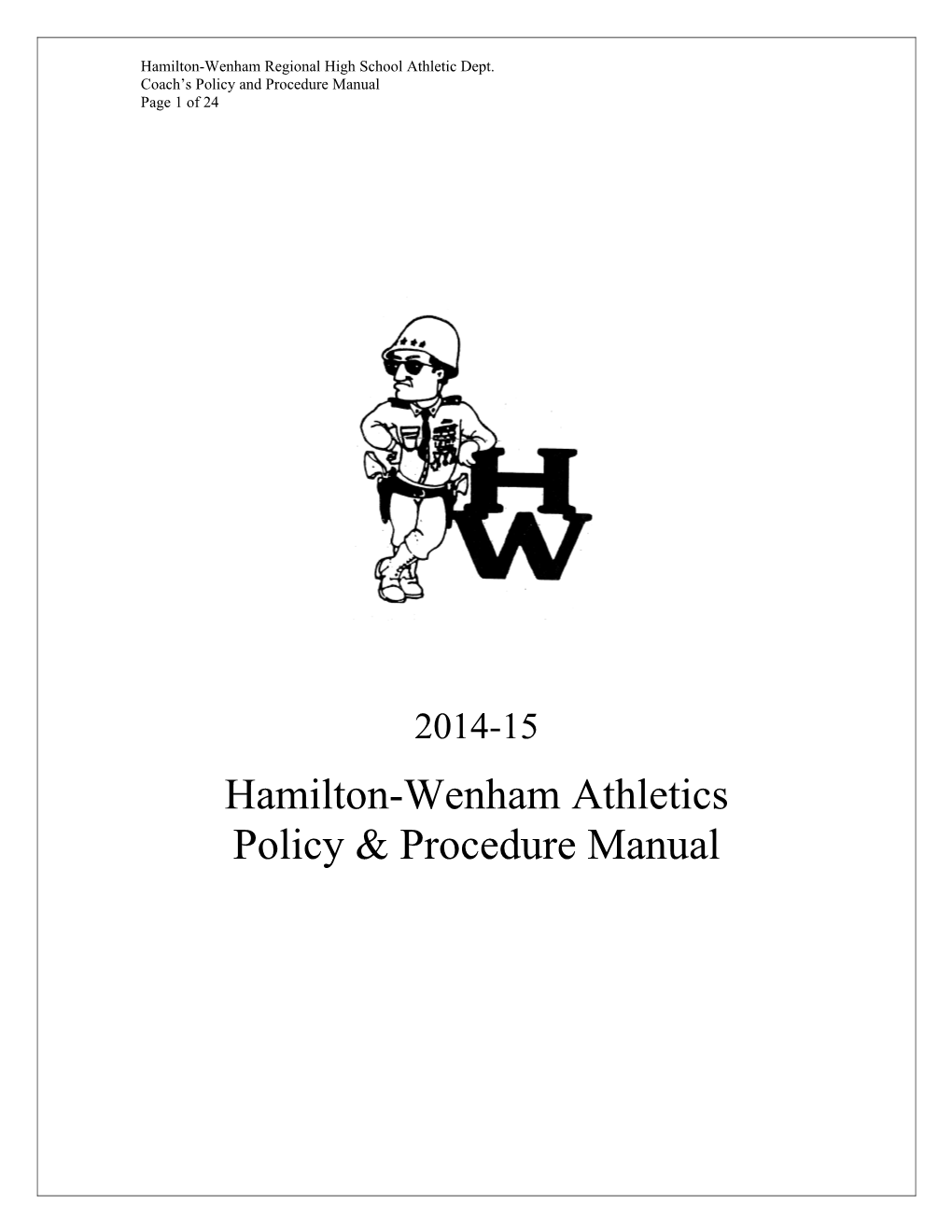 Hamilton-Wenham Regional High School Athletic Dept