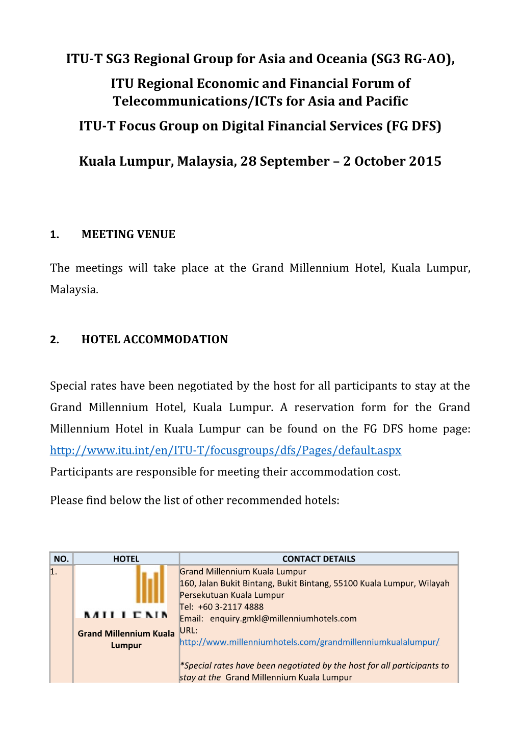 ITU-T SG3 Regional Group for Asia and Oceania (SG3 RG-AO)