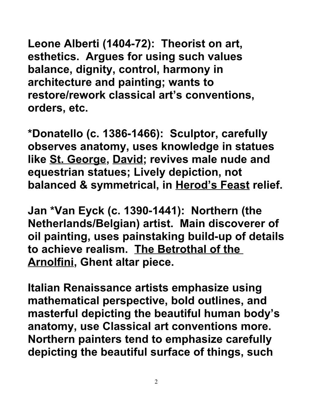 Renaissance, Mannerist, and Baroque Art and Architecture