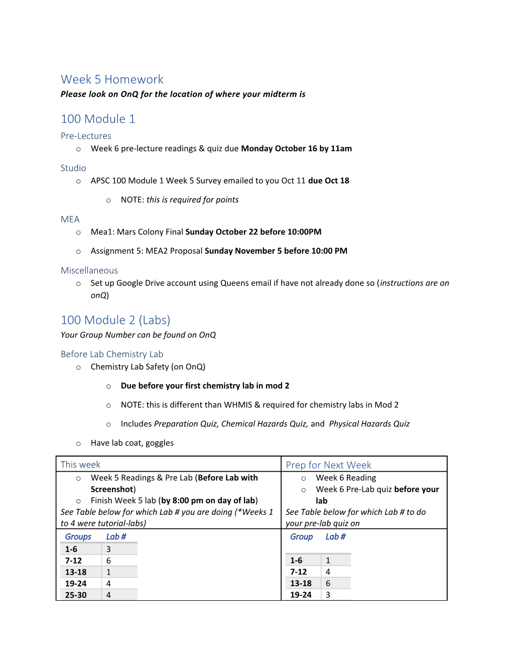 Please Look on Onq for the Location of Where Your Midterm Is