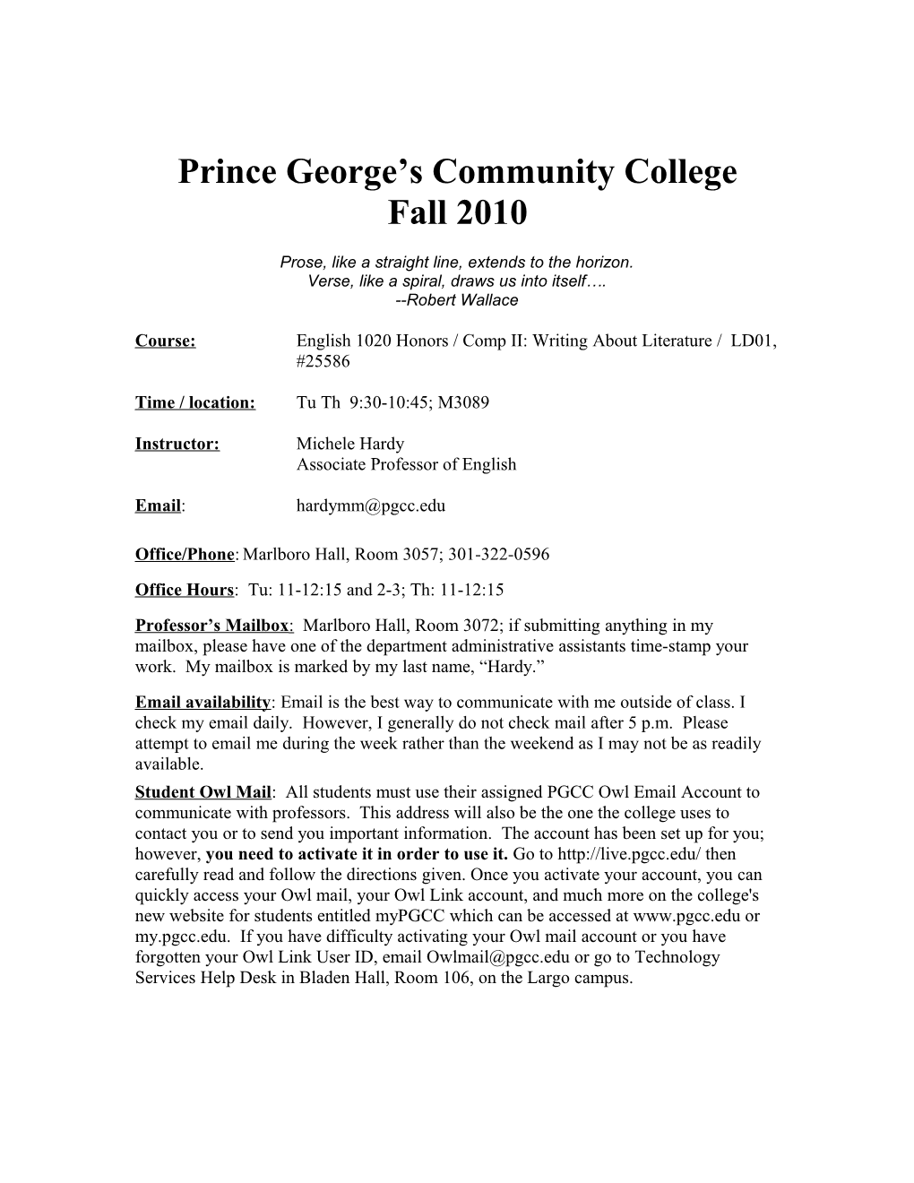 Prince George S Community College