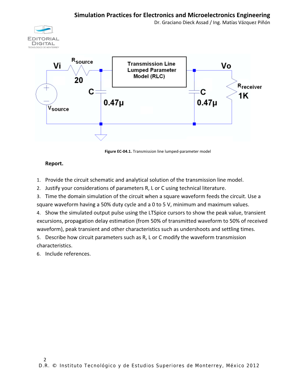 EC-04. Transmission Line Lumped Parameter Model