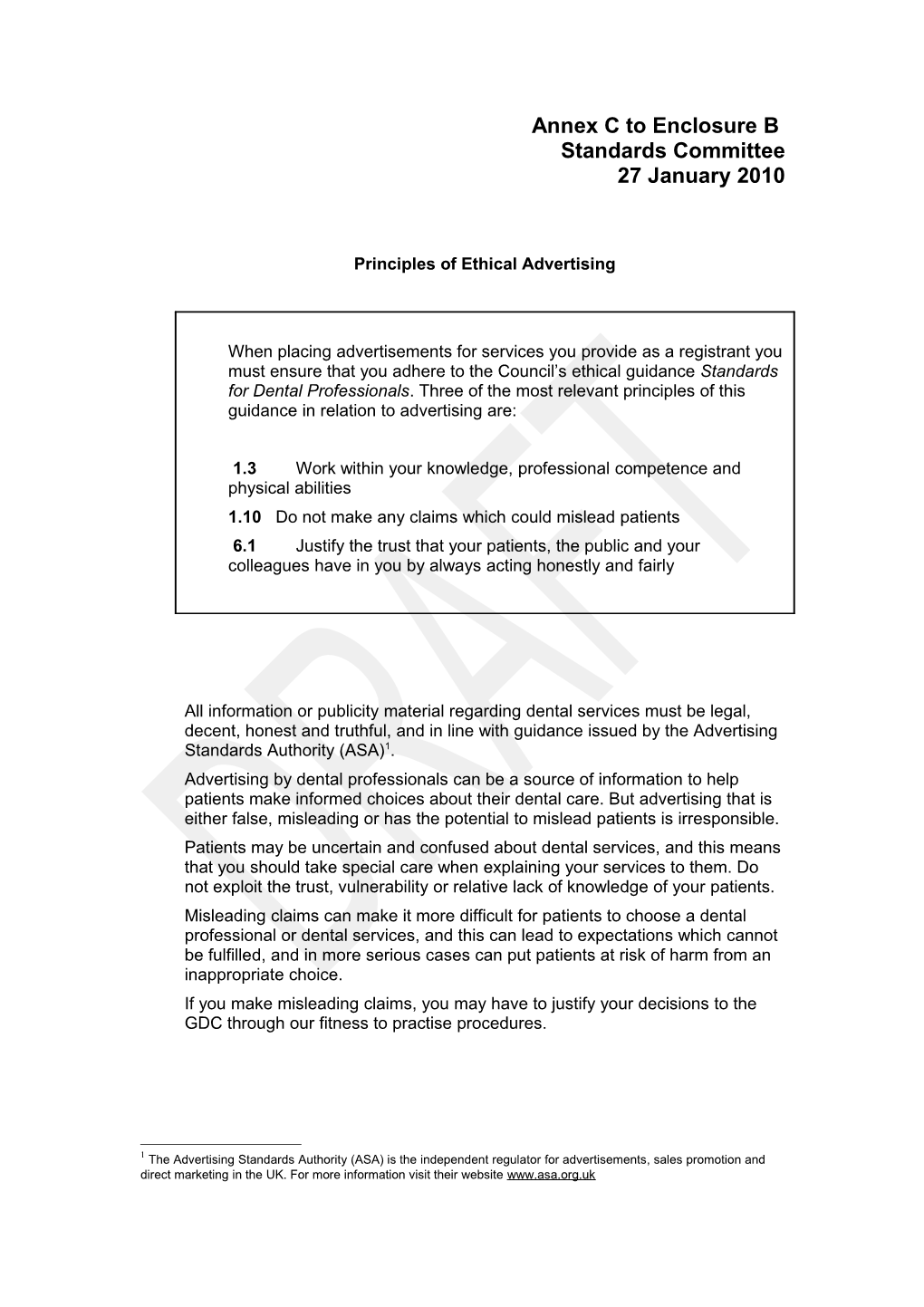 Principles of Ethical Advertising