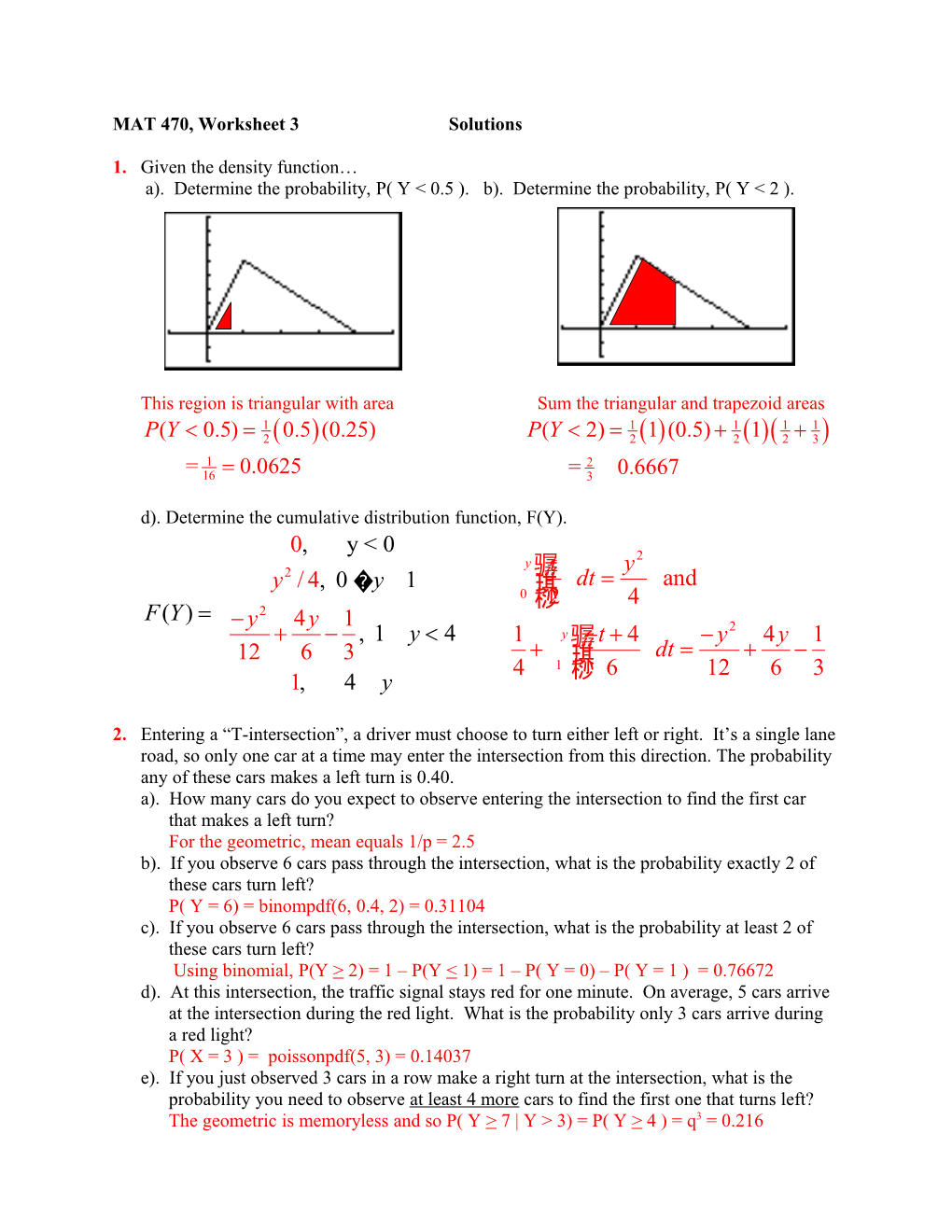 MAT 470, Worksheet 3 Solutions