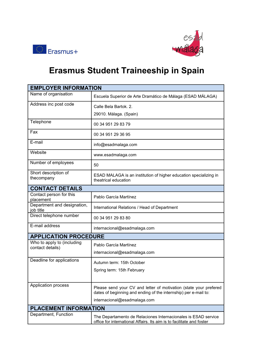 Erasmus Student Work Placement in the UK s7