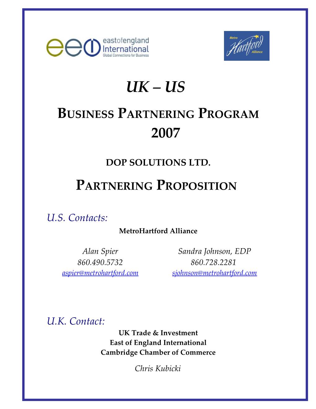 Business Partnering Program 2007