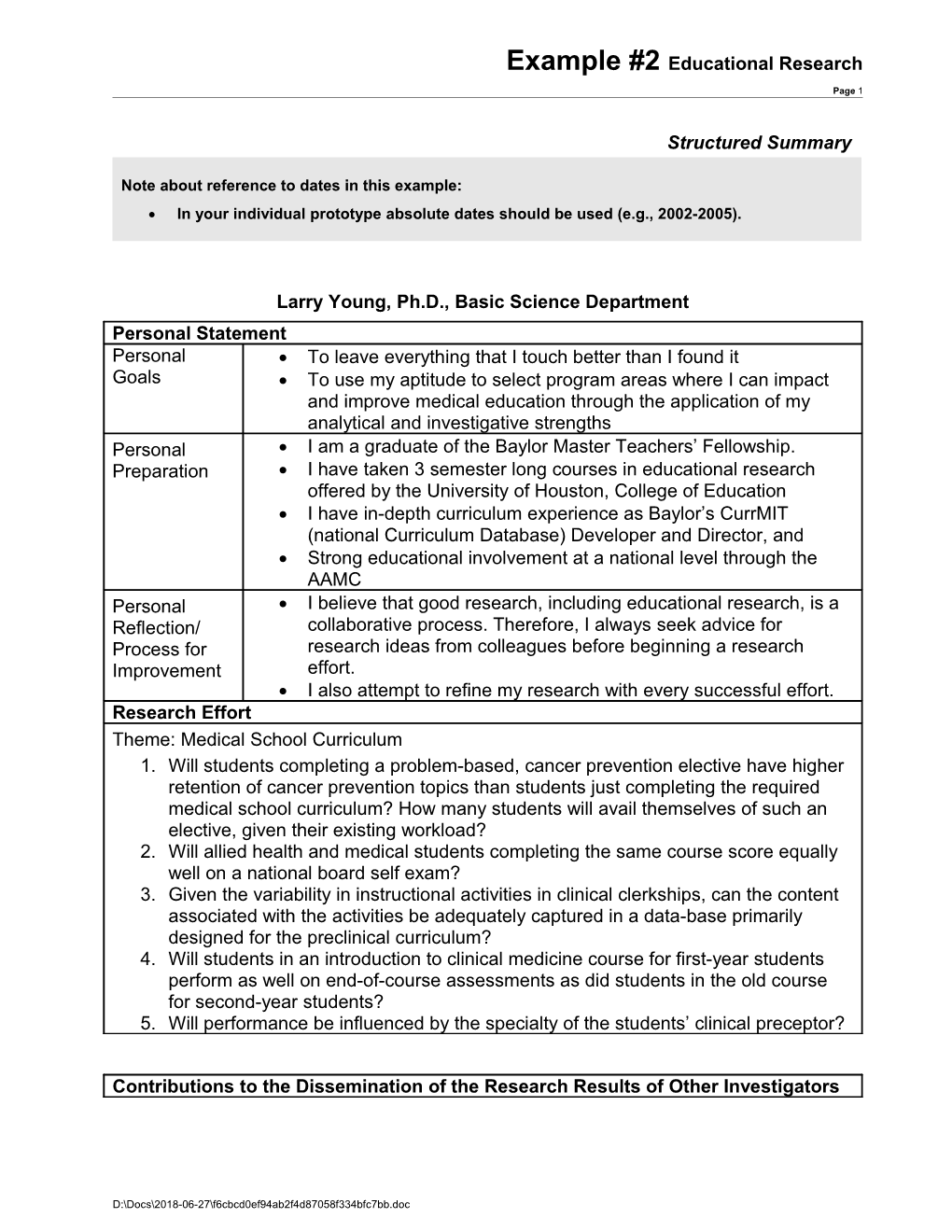 Educational Research: Structured Summary