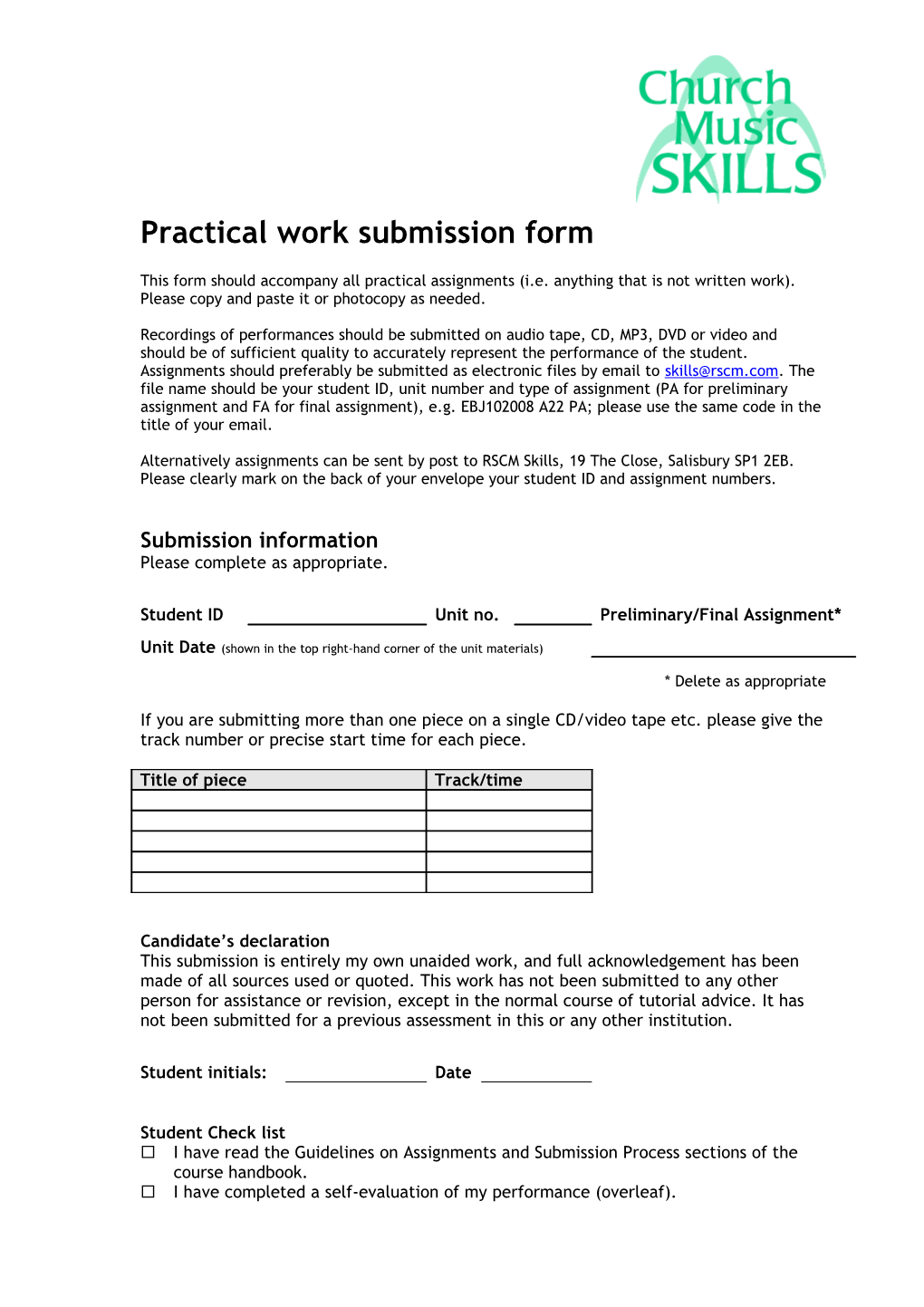 Module Review Form