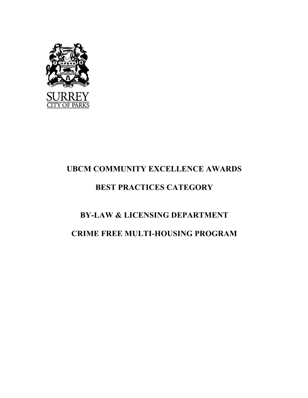 Ubcm Community Excellence Awards