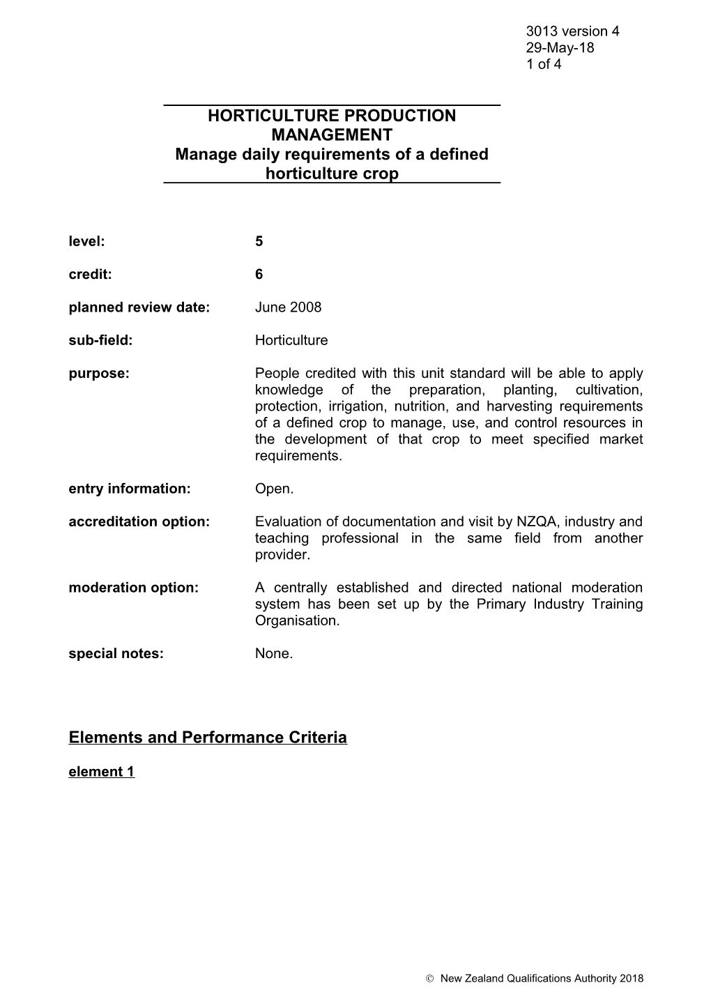 Planned Review Date: June 2008