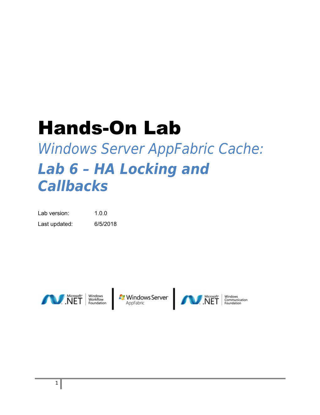 Lab 6 HA Locking and Callbacks