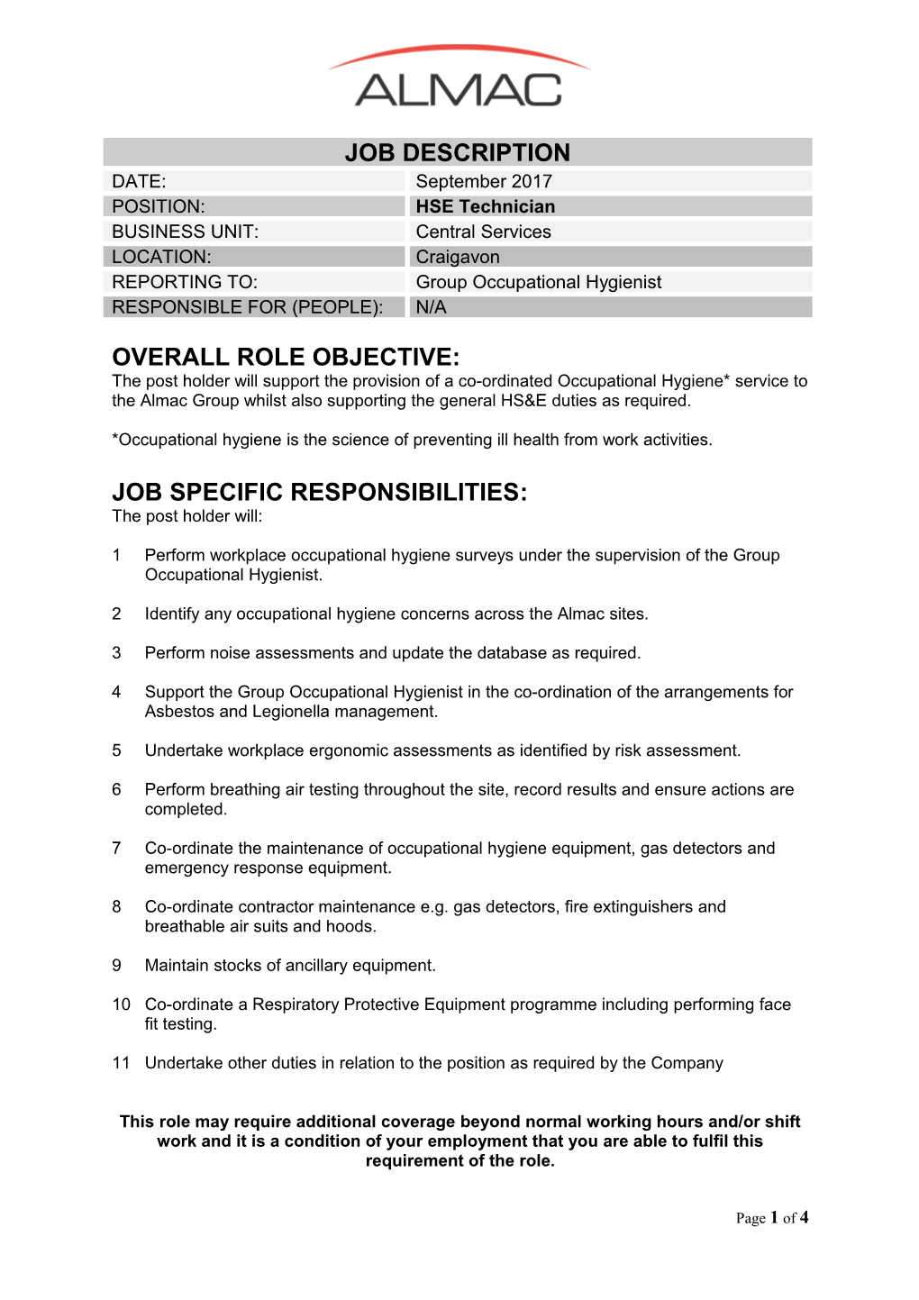 Overall Role Objective s4