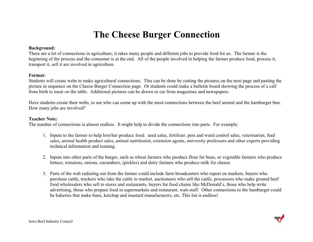 The Cheese Burger Connection