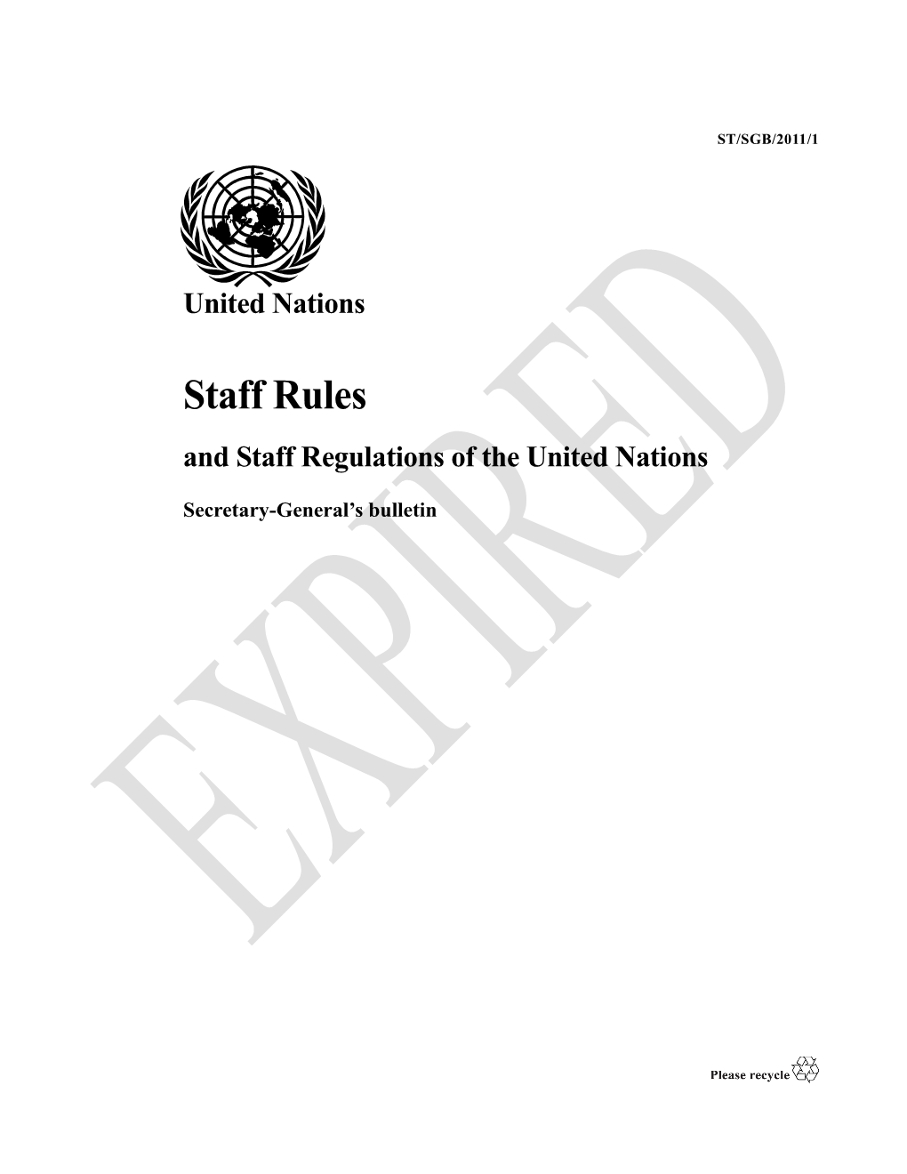 And Staff Regulations of the United Nations