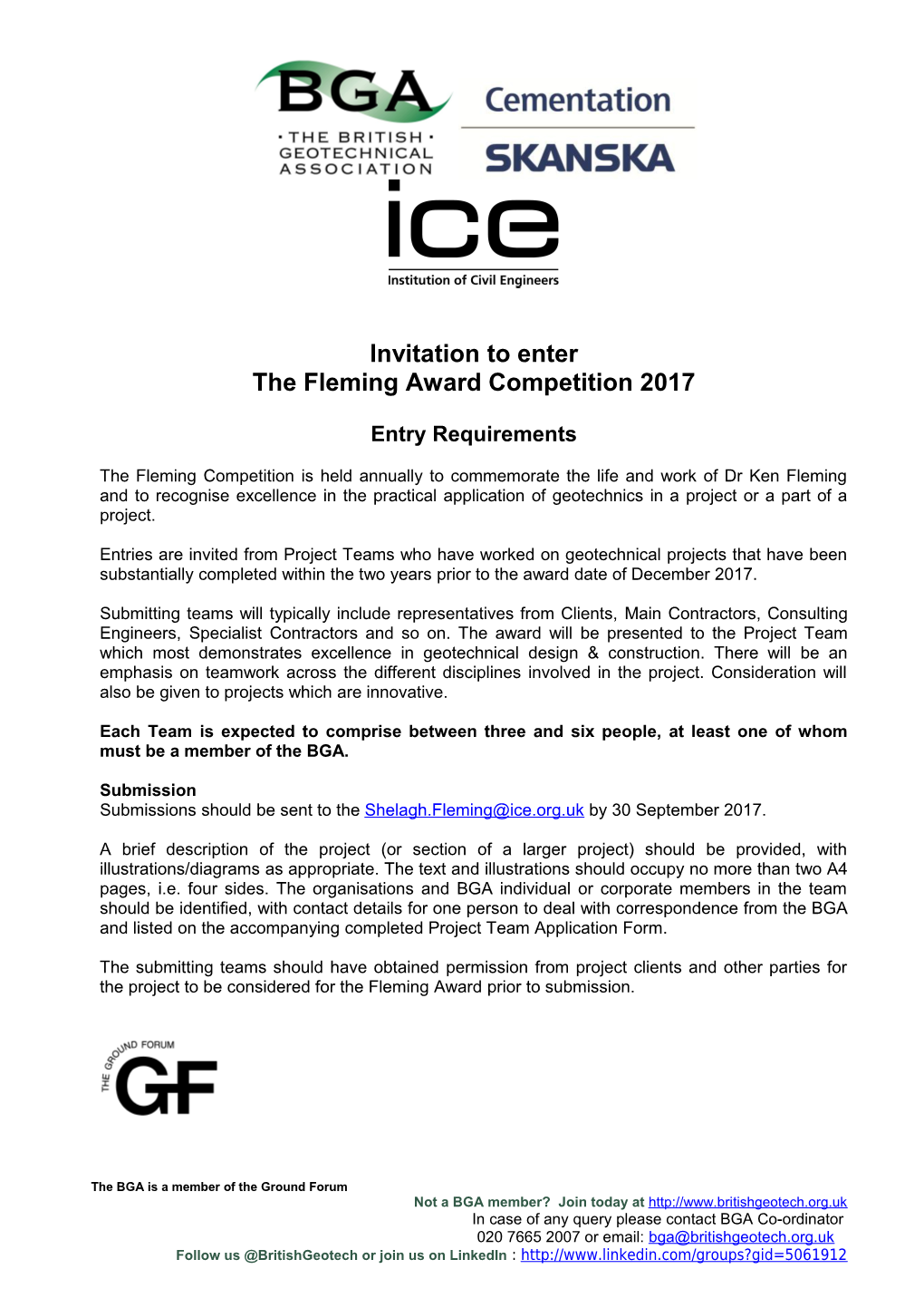 The Fleming Award Competition 2017