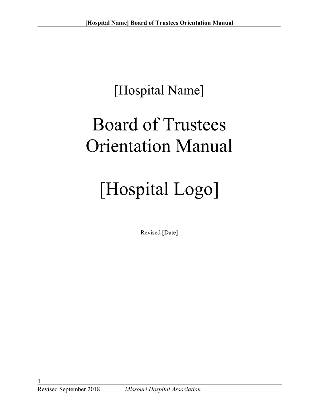 Trustee Orientation Manual