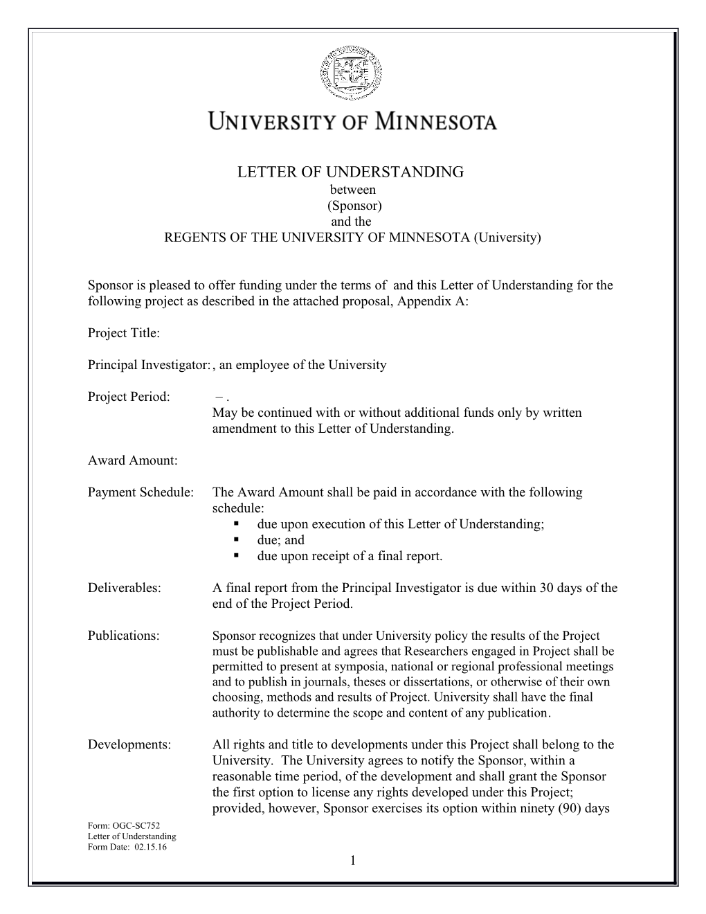 REGENTS of the UNIVERSITY of MINNESOTA (University)