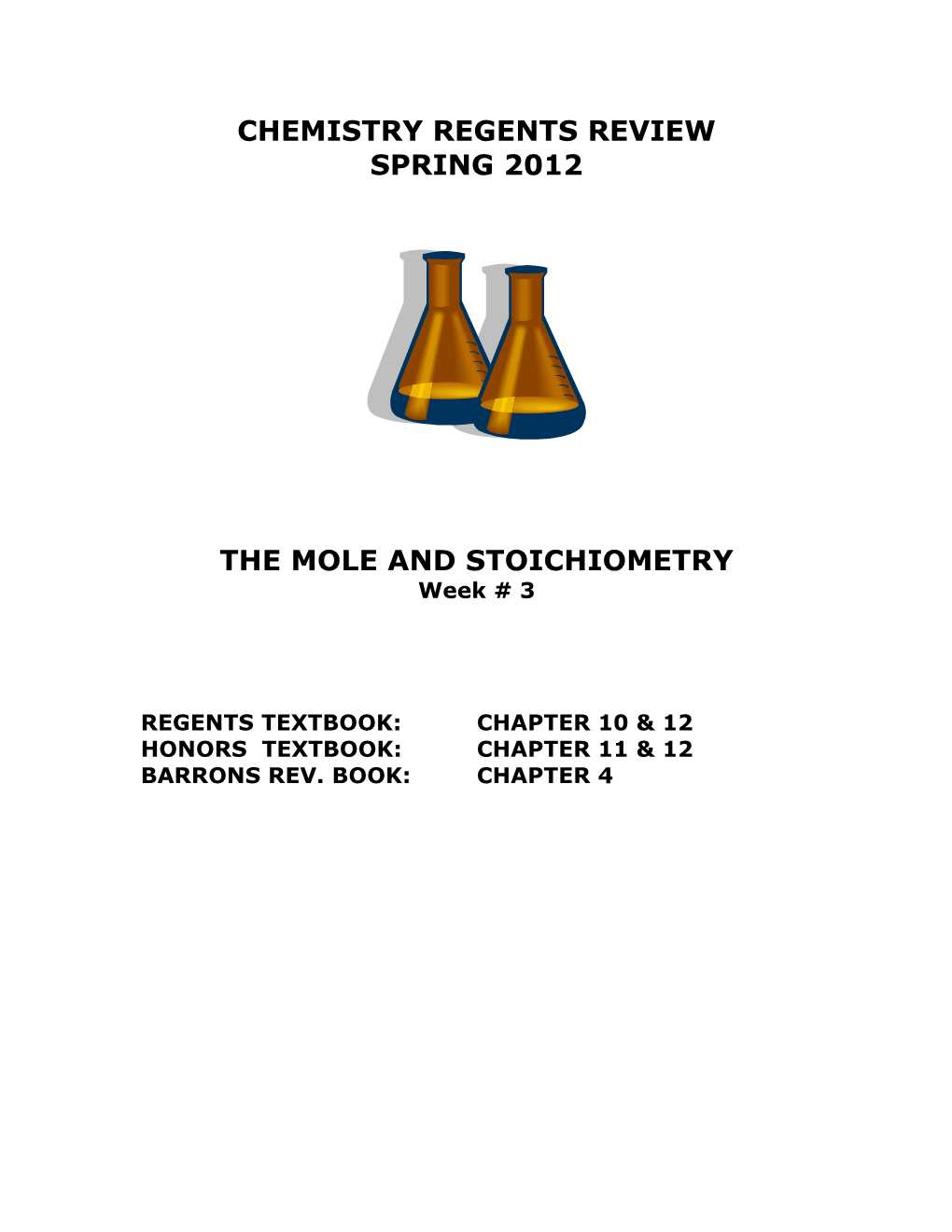 Chemistry Regents Review