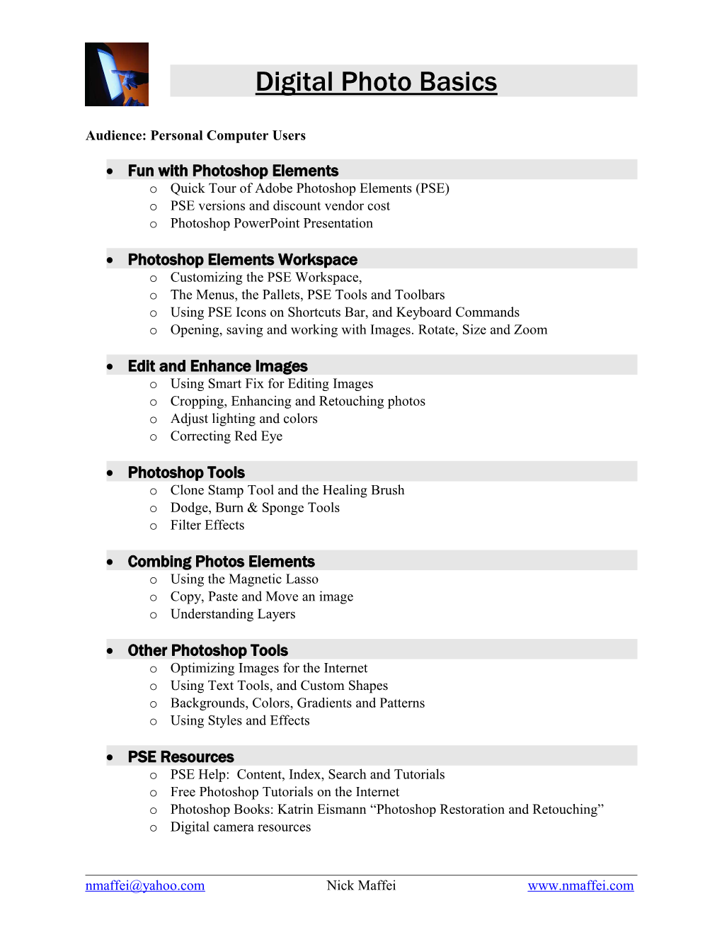 Syllabus Basic Computer Skills & Critical Thinking