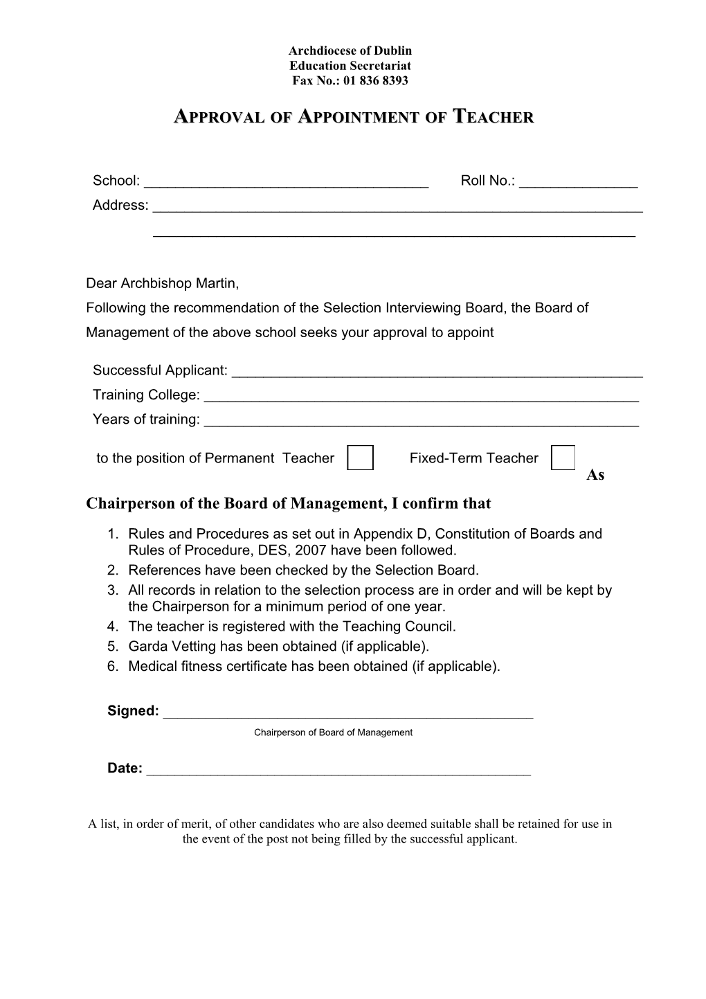 Patron Approval Form Teacher