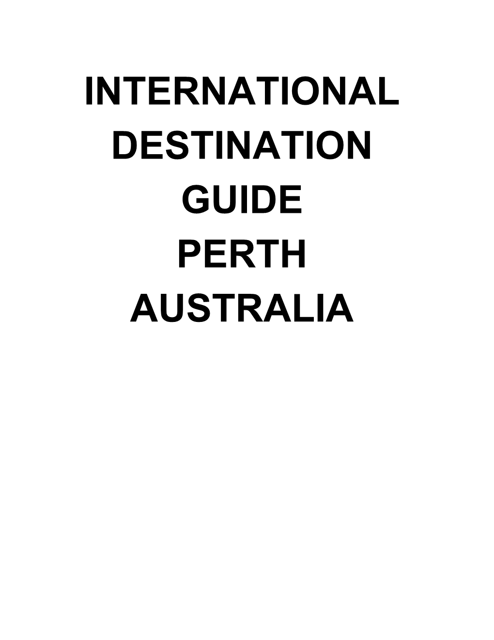 1. Introduction to Perth