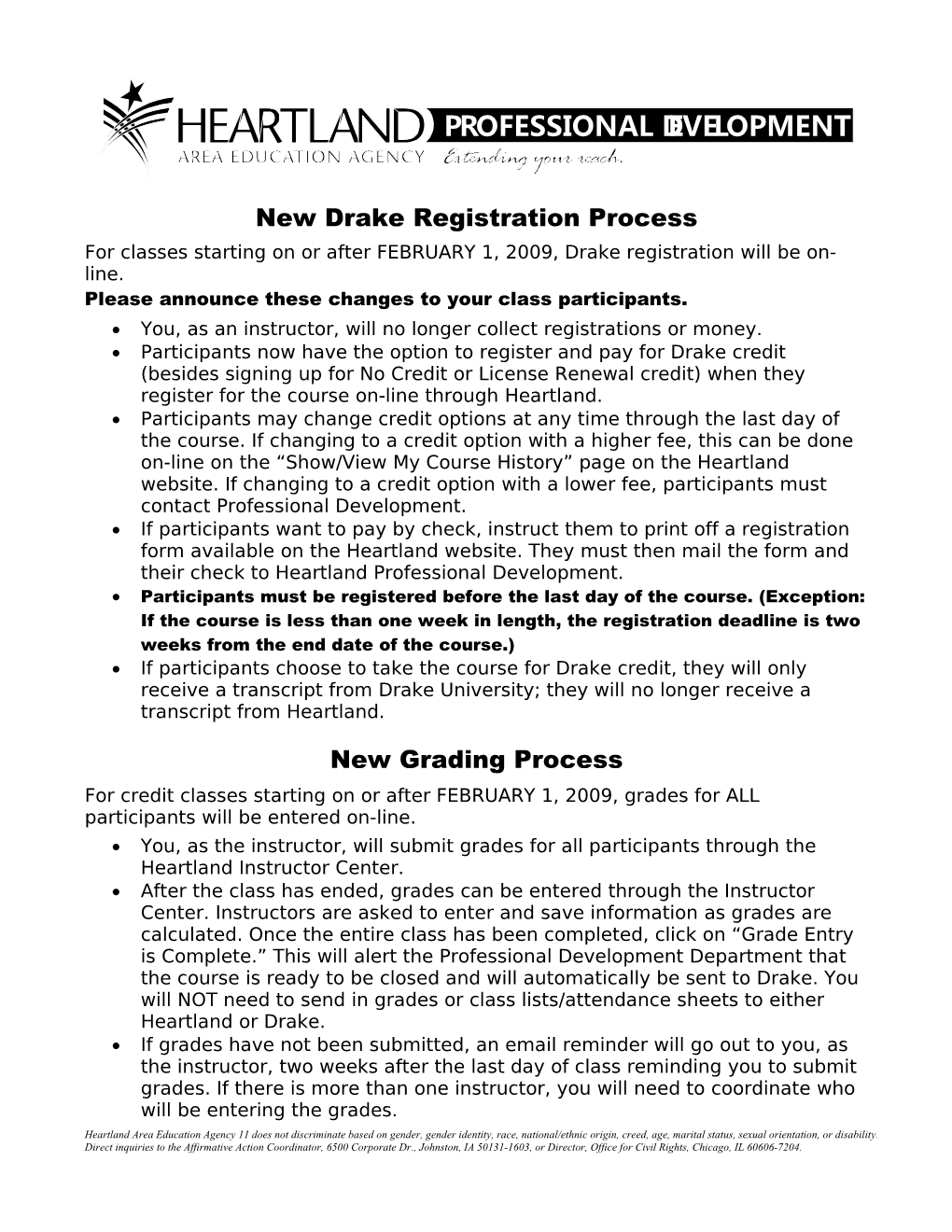 New Drake Registration Process