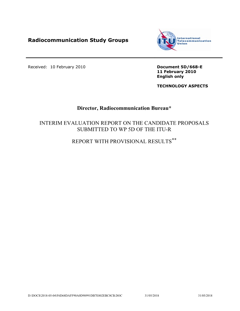 Radiocommunication Study Groups s4