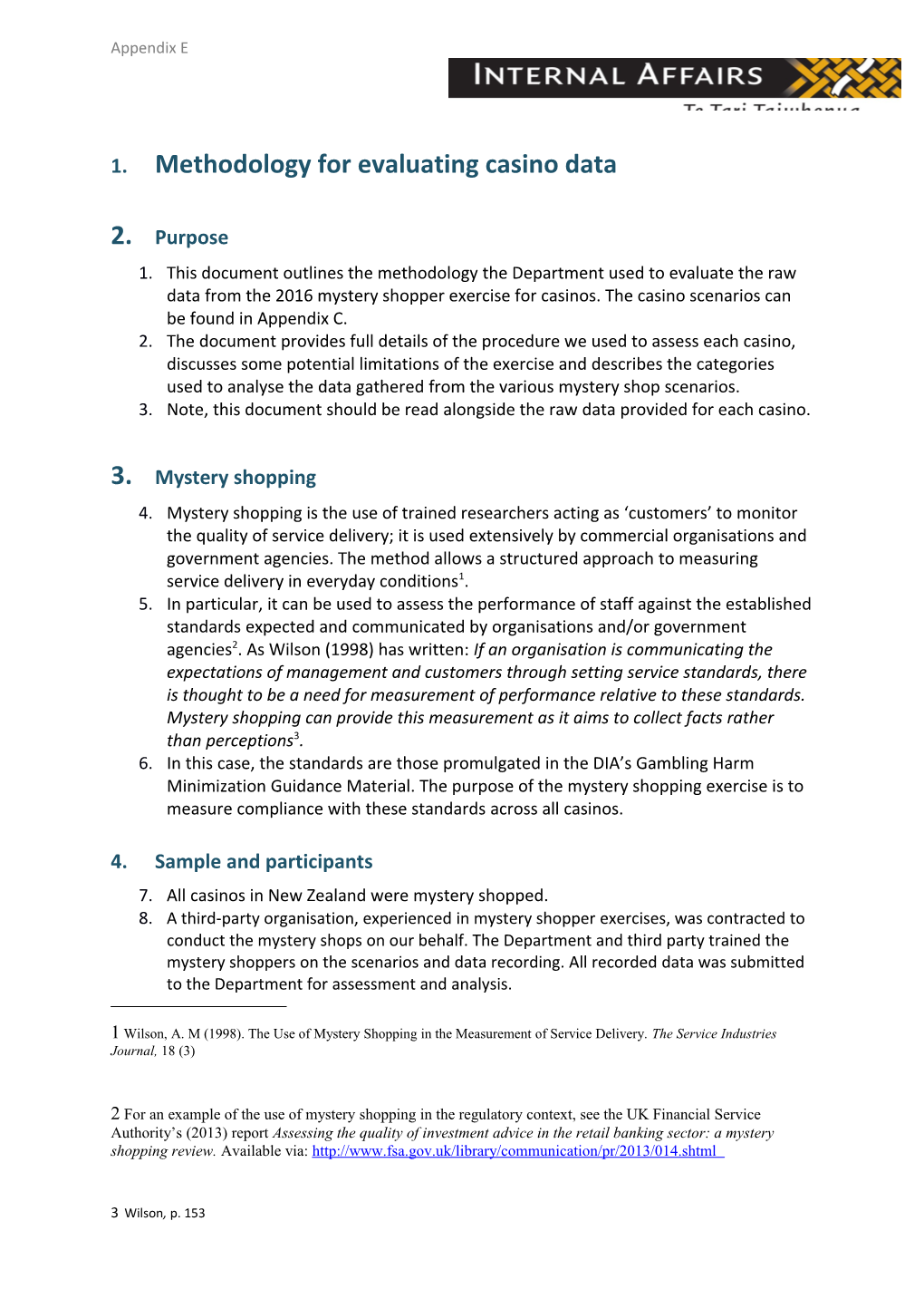 Methodology for Evaluating Class 4 Data