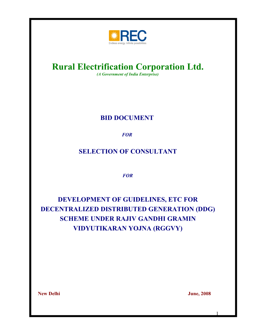 Rural Electrification Corporation Ltd