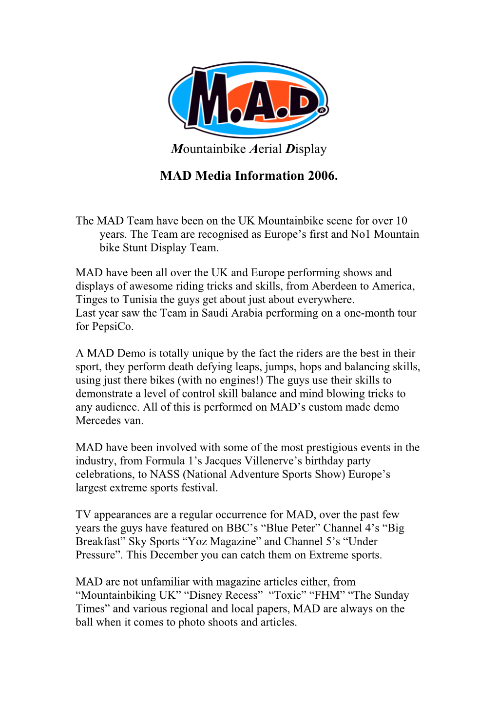 MAD Media Information 2006
